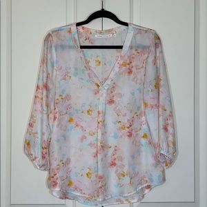White & Pastel blouse